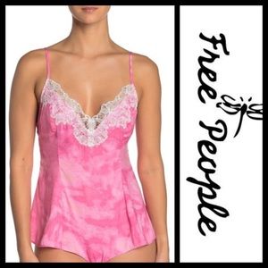 Small Free People Tie Dye silk lingerie singlet